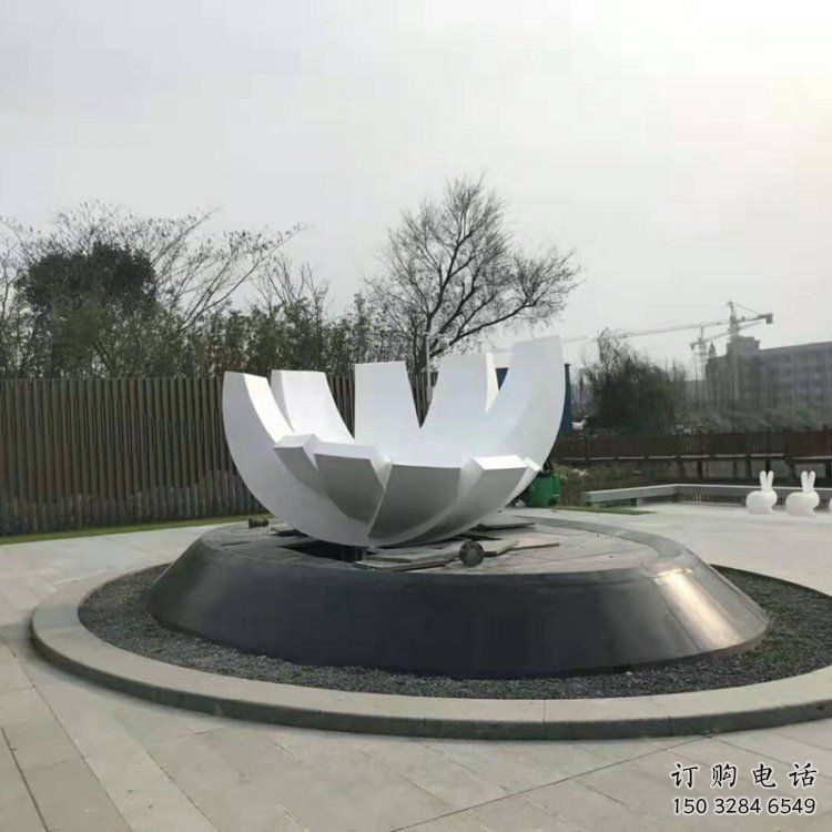 幾何蓮花雕塑優選，陸地擺件，廣場幾何蓮花雕塑供給
