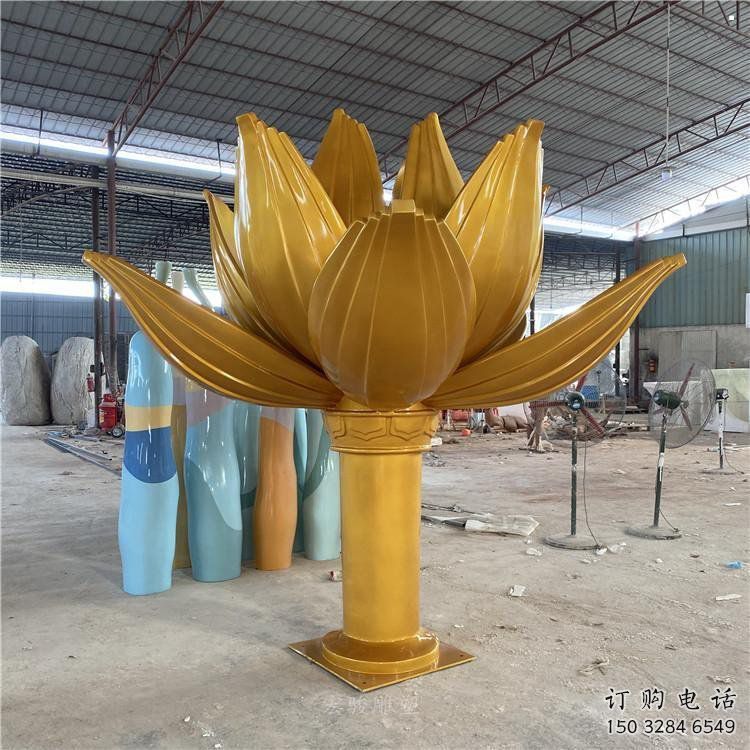 電鍍蓮花雕塑