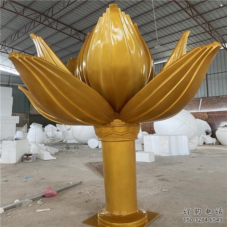 金蓮花雕塑精選，景觀概念，不銹鋼金蓮花雕塑制作廠家