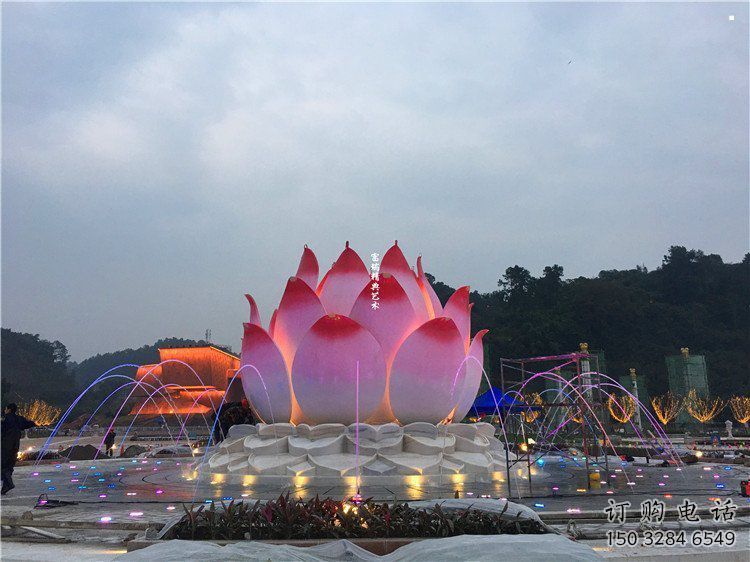 蓮花雕塑定價，廣場雕塑，蓮花噴泉雕塑廠家優(yōu)價