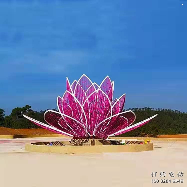 鏤空蓮花雕塑選用，酒店擺件，燈光蓮花雕塑工廠精選