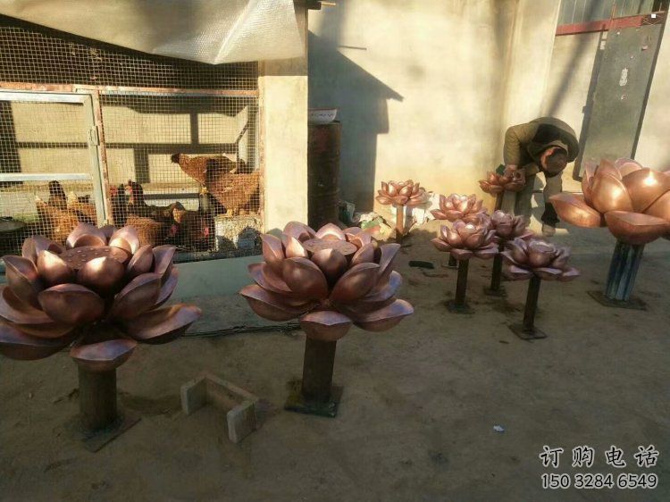 水蓮花雕塑定價，室外雕塑，水蓮花銅雕塑廠家精品
