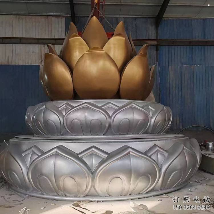 臥蓮雕塑訂做廠家，水景雕塑，不銹鋼臥蓮雕塑工程提供