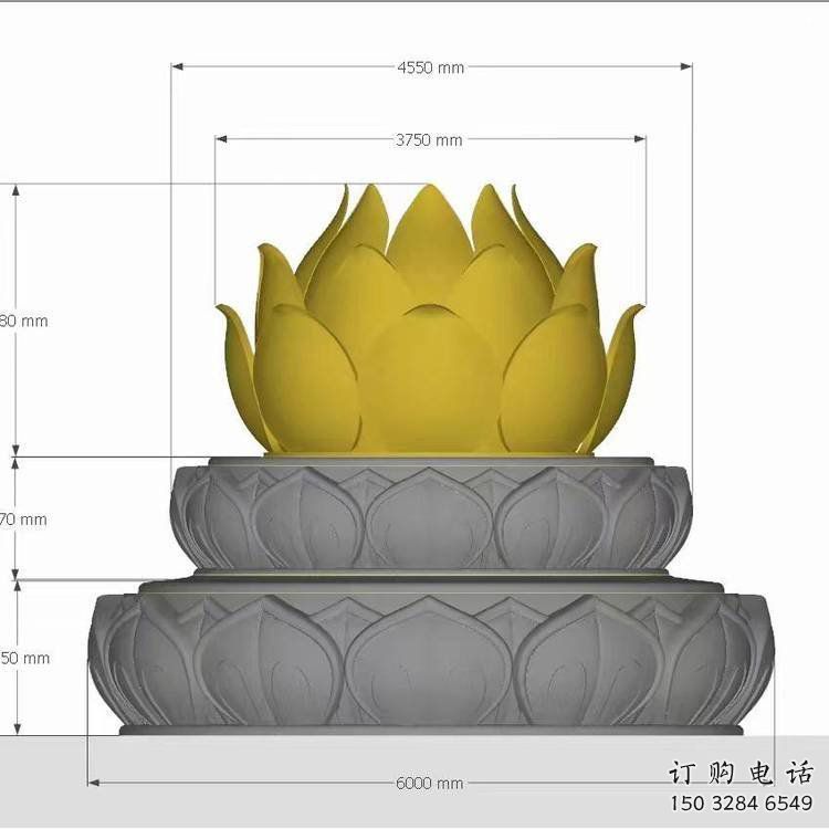 現代臥蓮雕塑制作，景區案例，不銹鋼臥蓮雕塑定做廠家
