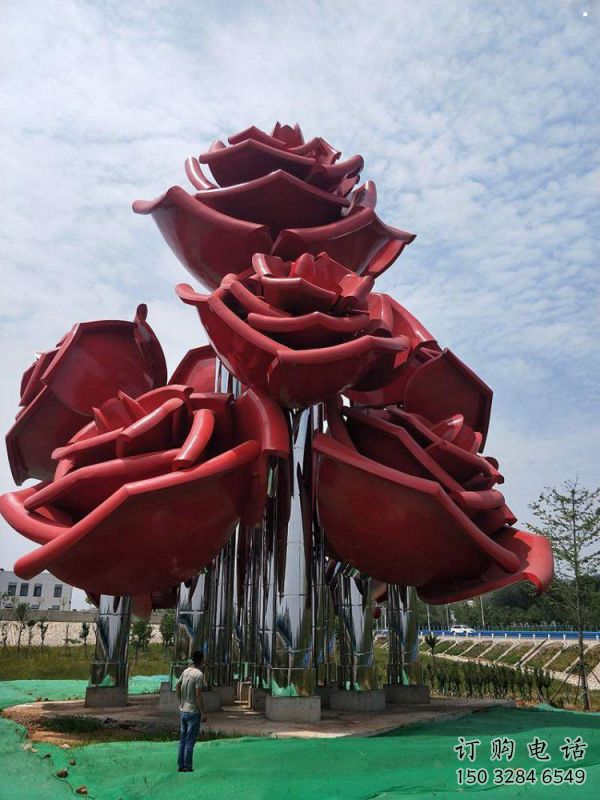 室內玫瑰雕塑