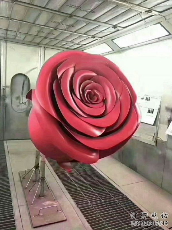 月季雕塑精選，市標雕塑，軟裝月季花朵雕塑廠家
