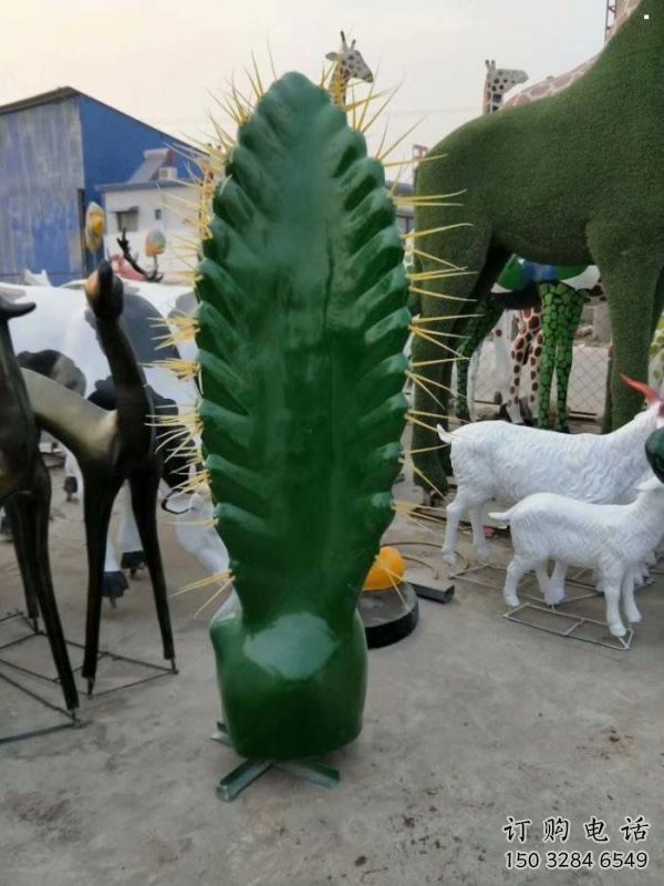 公園仙人球雕塑