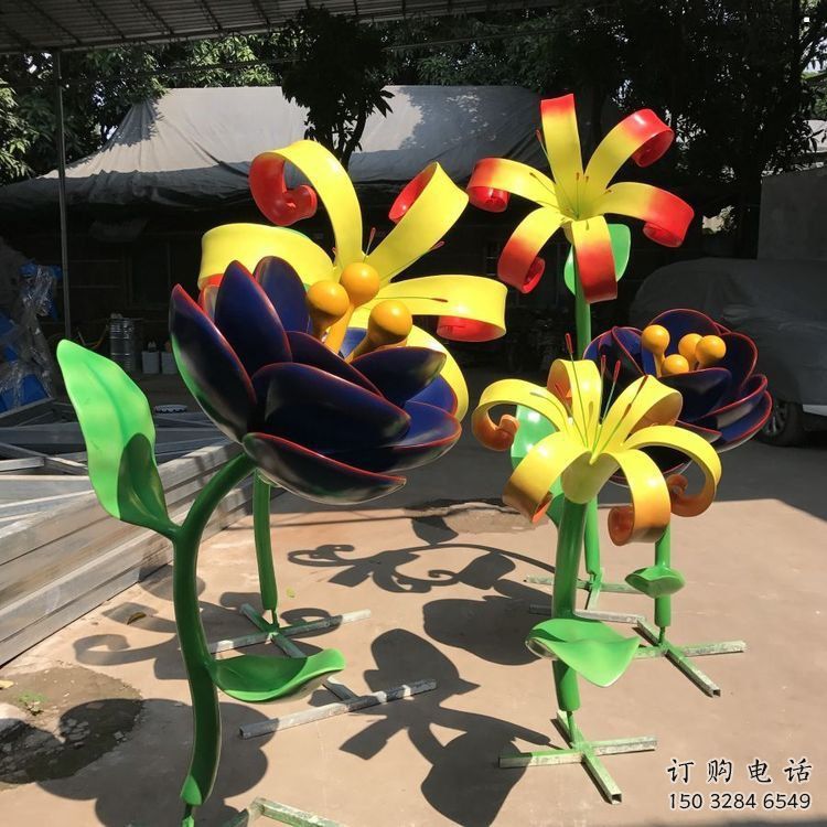 蘭花雕塑定價，景觀雕塑，不銹鋼蘭花雕塑廠家