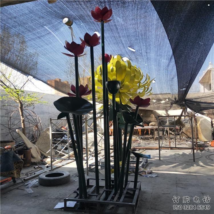 菊花雕塑工廠，戶外雕塑，景觀不銹鋼菊花雕塑選用