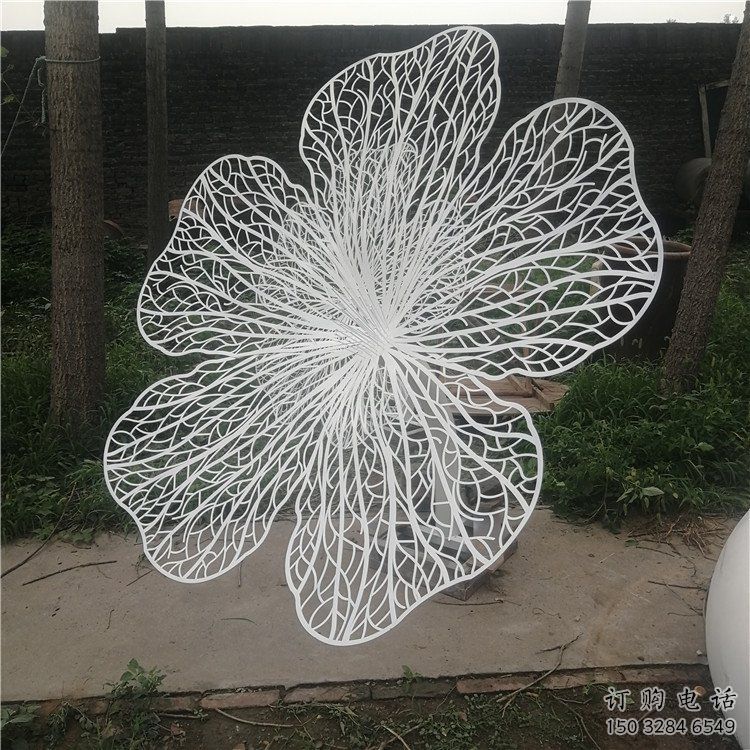 梨花雕塑供應，地標擺件，不銹鋼梨花雕塑制造廠家
