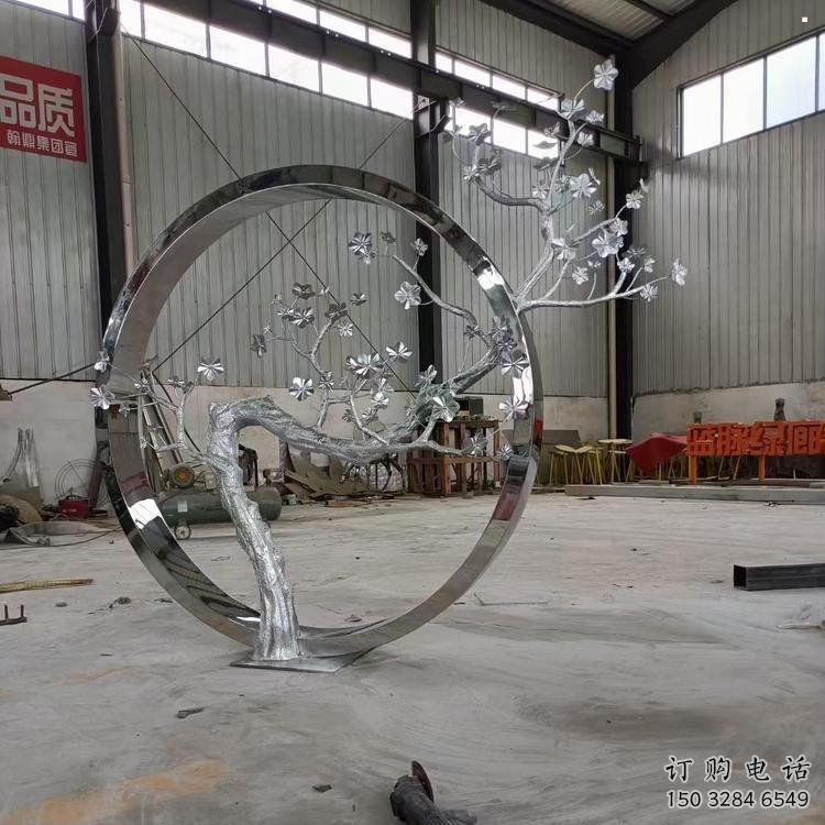 景觀梅花雕塑選定，美陳雕塑，現代梅花雕塑優選