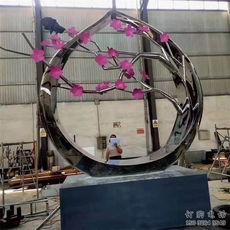 社區(qū)梅花雕塑常用，景觀概念，梅花雕塑異型展品