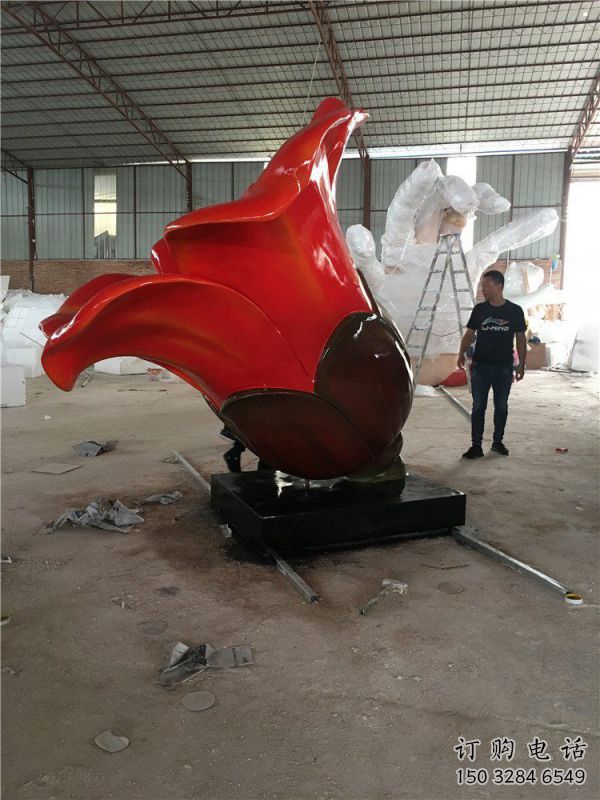 木棉花雕塑供給，中式工藝，景觀木棉花雕塑廠家精品