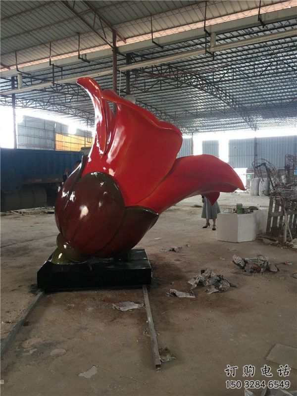 木棉花雕塑供應，城區小品，大型木棉花雕塑制造商