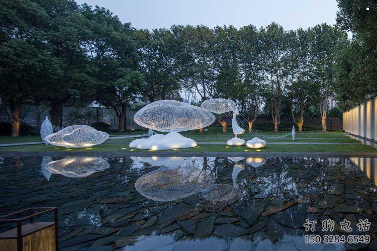 木棉花雕塑展品，鋼絲制作，木棉花雕塑造型廠家