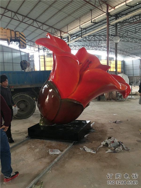 制造木棉花雕塑廠家，地標擺件，木棉花雕塑訂做