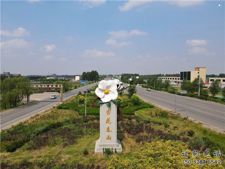 杏花雕塑常用，景觀概念，不銹鋼杏花雕塑廠家