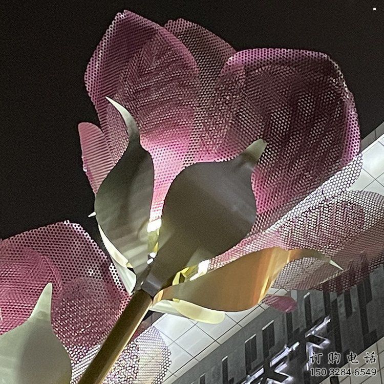 金屬紫丁香雕塑制造商，鋼管組合，公共紫丁香雕塑優選