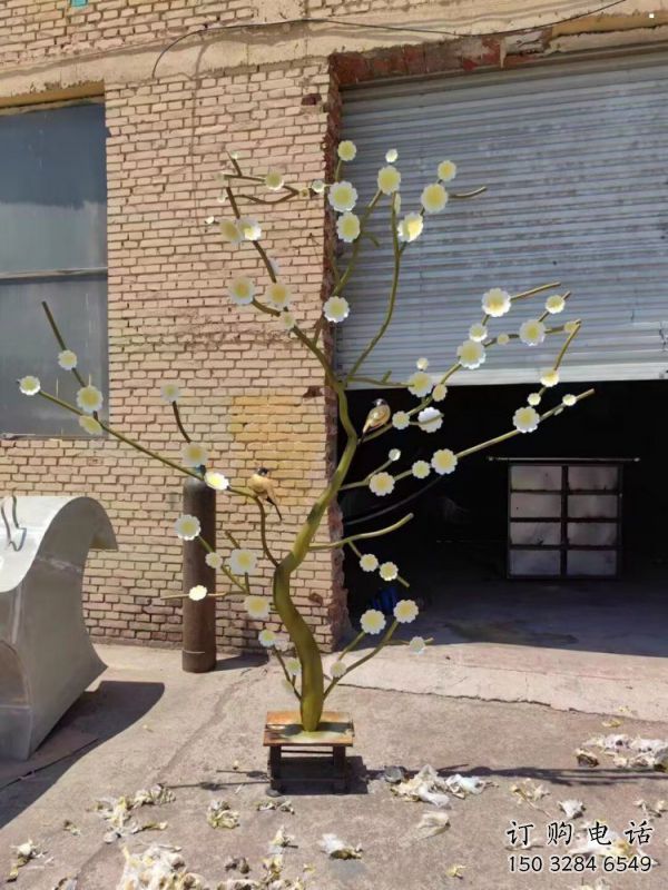 紫丁香雕塑制造商，露天雕塑，不銹鋼紫丁香雕塑訂做廠家