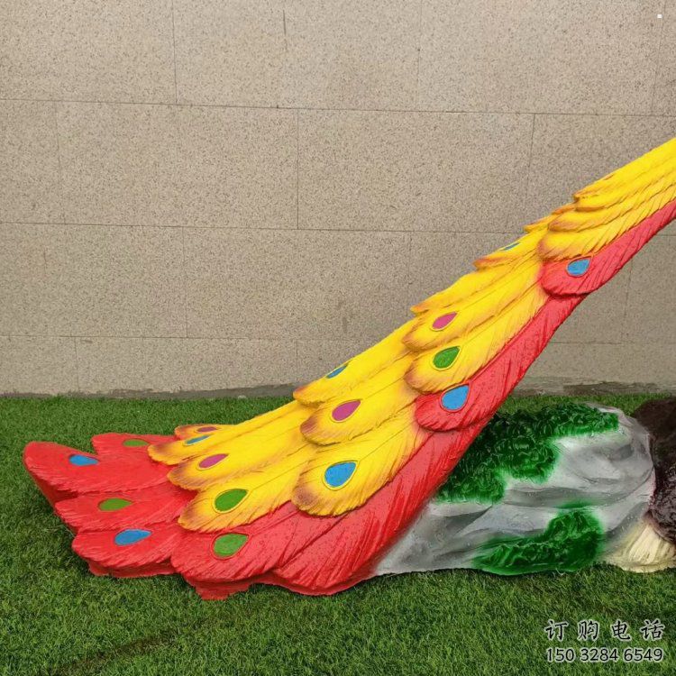 園林孔雀雕塑承接，公園雕塑，仿真孔雀雕塑定制
