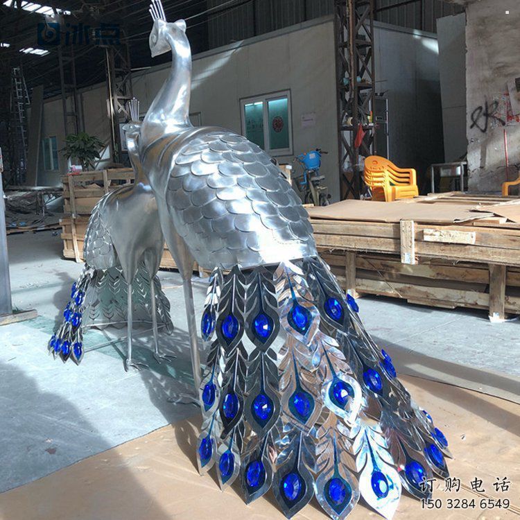 孔雀雕塑常用，景觀概念，不銹鋼孔雀雕塑廠家供求