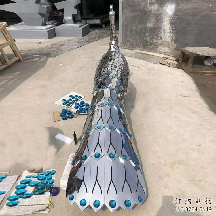 孔雀雕塑優選，陸地擺件，不銹鋼孔雀雕塑廠家供給