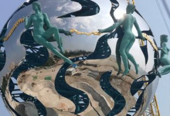 地球雕塑服務(wù)商，景觀雕塑，地球天使雕塑訂做廠家