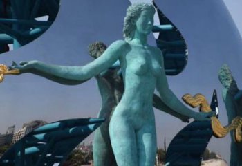 地球雕塑供應，創意雕塑，地球天使雕塑制作廠家