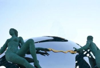 地球雕塑精選，美陳雕塑，戶外地球天使雕塑通用