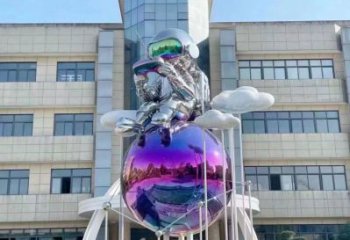 現(xiàn)代地球雕塑承接，歐式風(fēng)格，地球天使雕塑廠家