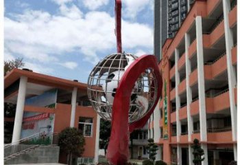 地球儀雕塑精選，多彩藝術(shù)，地球儀噴泉雕塑生產(chǎn)