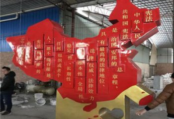 地圖雕塑制作，陸地擺件，不銹鋼地圖雕塑制造廠家