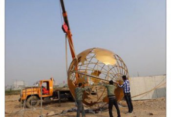 地球儀雕塑優價，鋼管組合，不銹鋼地球儀雕塑安裝