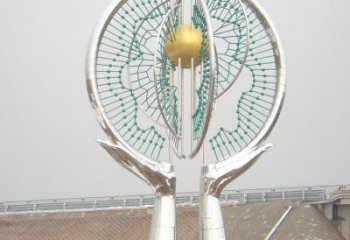 地球儀雕塑優價，村標概念，手托地球儀雕塑廠家精品