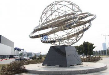 地球儀雕塑點擊，地標擺件，現代地球儀雕塑承接