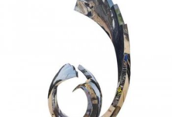 鳳凰雕塑制作，鏡面概念，亮面不銹鋼鳳凰雕塑專供