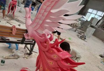 鳳凰雕塑觀賞型，廣場系列，玻璃鋼鳳凰雕塑廠家優(yōu)選