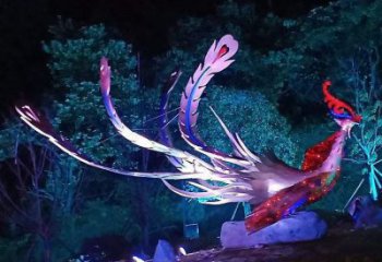 鳳凰雕塑專供，廣場雕塑，發光鳳凰雕塑標準制作商