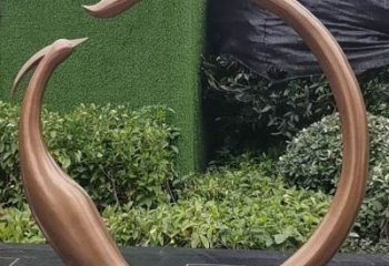 鳳凰雕塑供求，景區案例，不銹鋼圓環鳳凰雕塑廠家