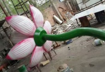 荷花雕塑選用，小區擺件，大型仿真荷花雕塑廠家