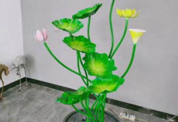 荷花雕塑優(yōu)選，圓雕體系，園林仿真荷花雕塑選定