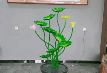 景區荷花雕塑通用，陸地擺件，各類荷花雕塑點擊