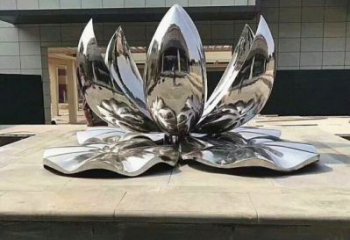 荷花雕塑提供，鏡面藝術(shù)，中式鏡面荷花雕塑通用