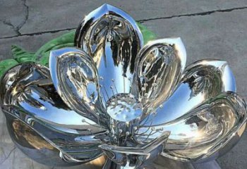 荷花雕塑制作廠家，白鋼組合，公共鏡面荷花雕塑優(yōu)選