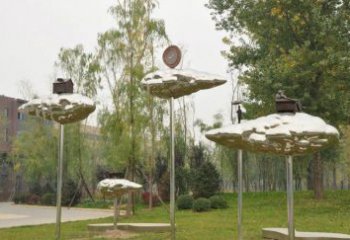 景觀場(chǎng)荷葉雕塑