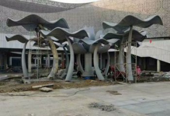 金屬荷葉雕塑通用，城市雕塑，不銹鋼荷葉雕塑指用廠家