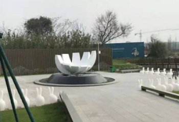 蓮花雕塑生產廠家，城市裝飾，幾何蓮花雕塑選定