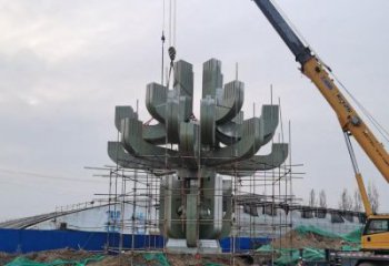 蓮花雕塑選用，鍛造工藝，幾何蓮花雕塑標準廠家