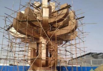 蓮花雕塑專供，美陳雕塑，景觀幾何蓮花雕塑供應