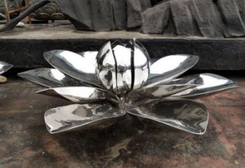 蓮花雕塑擺件，地標(biāo)擺件，鏡面蓮花雕塑生產(chǎn)商